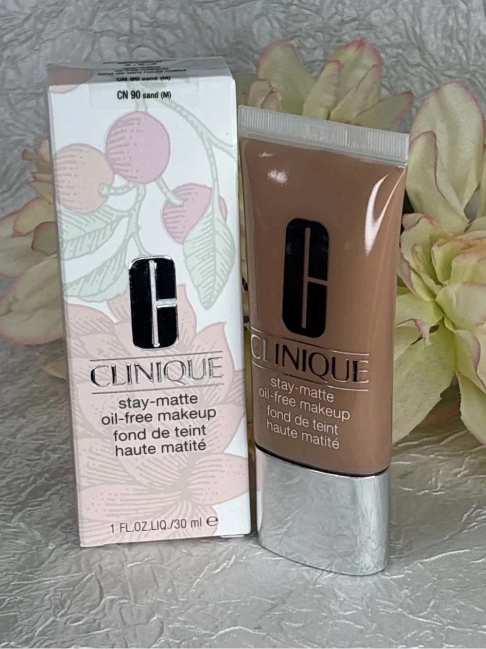 CLINIQUE Stay-matte Oil-free Makeup ~ CN 90 SAND (M) ~ Full Size NIB